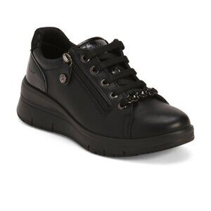 ENVAL SOFT Made In Italy Leather Sneakers With Lateral Zip